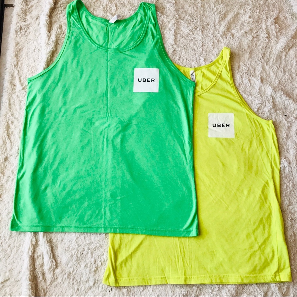 UBER Logo 2 Tank Top Bundle Neon Green & Yellow